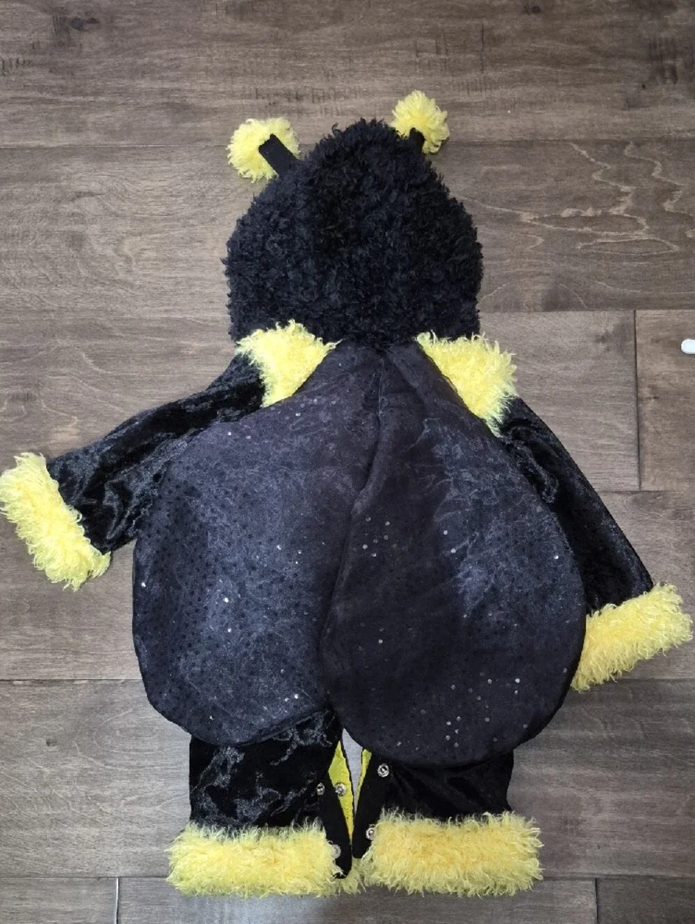 Baby Bumble Bee Costume with Plush Bee  - Black & Yellow 18m